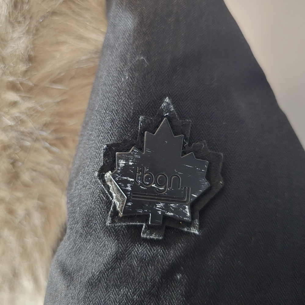 Toboggan Canada Black Winter Parka Faux Fur Hood Belted Eva B III Sweetheart - Picture 5 of 7